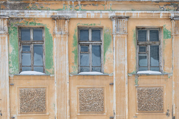 Fragment of the facade in the Art Nouveau style