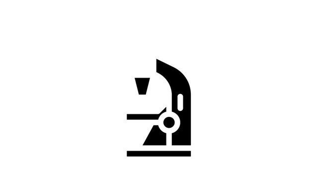 microscope tool glyph icon animation