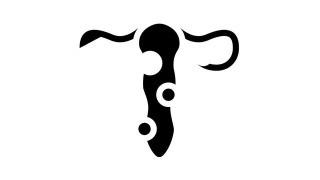 pathology of cervix glyph icon animation