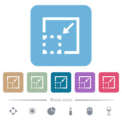 Minimize element rounded square flat icons