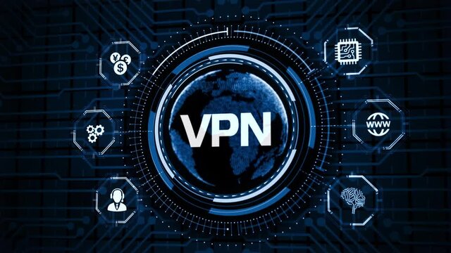 Business, Technology, Internet and network concept. VPN network security internet privacy encryption concept.