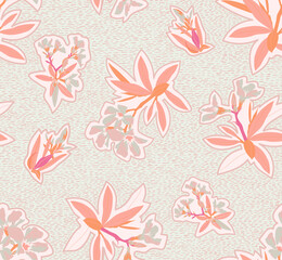 seamless floral pattern  for branding, wrapping, packaging, wallpapers, fabric, textile, invitations, greeting cards, home decor 