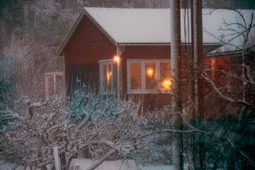 house in the snow, nacka, sverige, stockholm,sweden