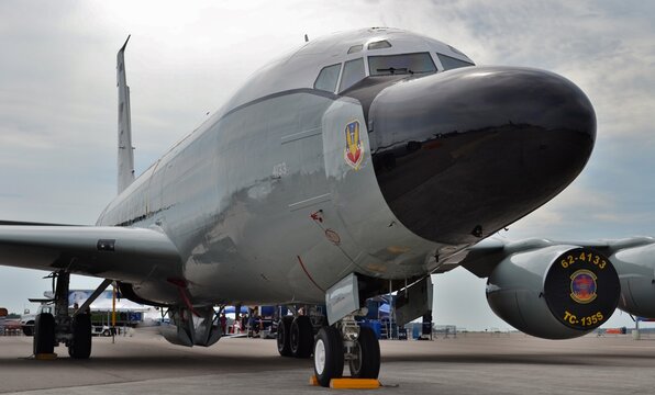 A U.S. Air Force RC-135 Jet, Designed For Surveillance And Reconnaissance