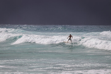 surfing the waves