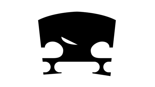 snare violin glyph icon animation