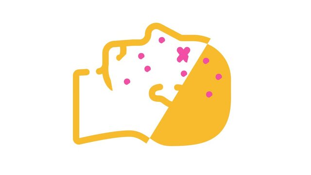 death from allergies color icon animation
