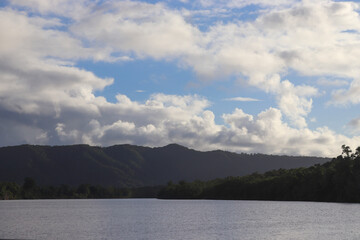 lake and mountains