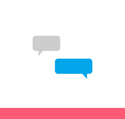 Set of speech bubbles, speech balloons. Think & talk icon vector.