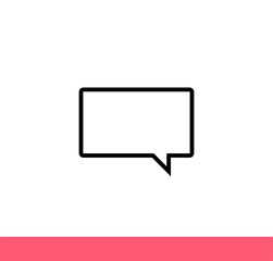 Speech bubble, speech balloon. Think & talk icon vector.