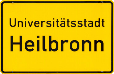 Fototapeta premium Ortstafel Universitätsstadt Heilbronn