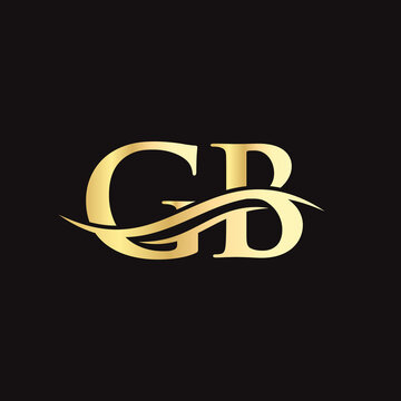 Water Wave GB Logo Vector. Swoosh Letter GB Logo Design for business and company identity.