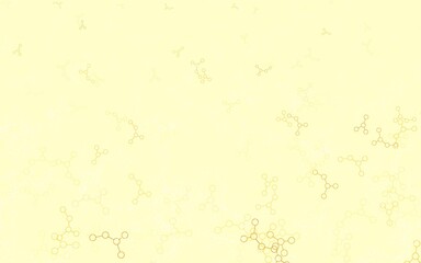 Fototapeta na wymiar Light Yellow vector background with forms of artificial intelligence.