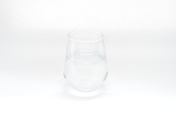 clear glass tumbler with clear water