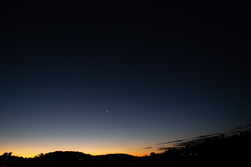 sunset over the city