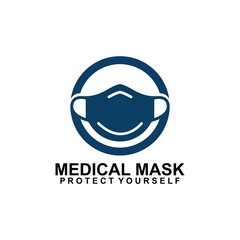 Medical mask logo Icon Design Vector