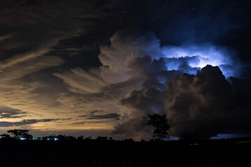 storm clouds over city