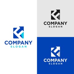 direction logo inside letter F