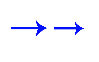 Blue arrow icon, Blue colour arrow indicator 