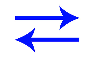 Blue arrow icon, Blue colour arrow indicator 