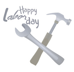Happy labor day card. vector