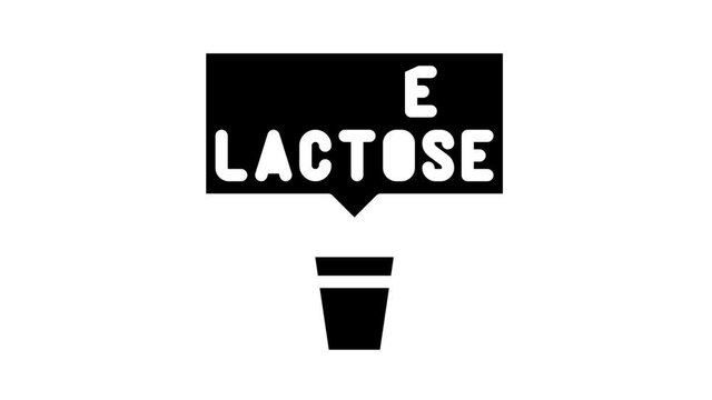 free lactose milk glyph icon animation