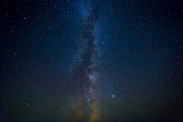night starry sky with milky way, beautiful outdoor natural background