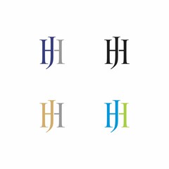 Abstract Letters HJ or JH Logo Vector 001