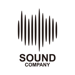 Sound wave logo design template vector