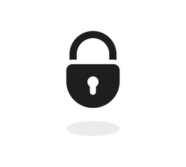 Lock icon vector, padlock, security sign, safety symbol, safe icon, illustration.