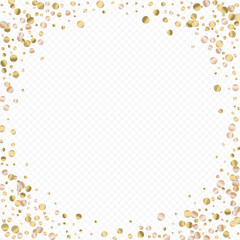 Gold Confetti Happy Transparent Background.