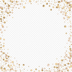 Gold Confetti Happy Transparent Background.
