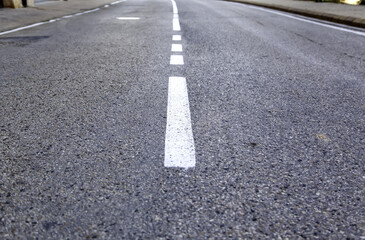 Obraz premium Direction line for cars on a road