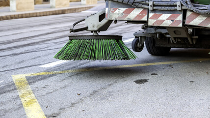 Industrial vehicle sweeper