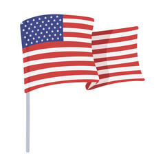 Fototapeta premium waving american flag