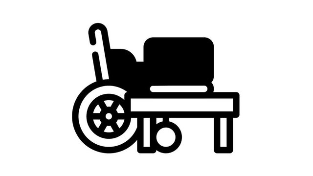 disabled remote job black icon animation