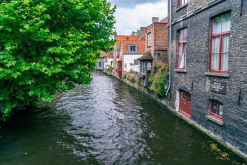 Fototapeta na wymiar The Beautiful Medieval Town of Bruge in Belgium