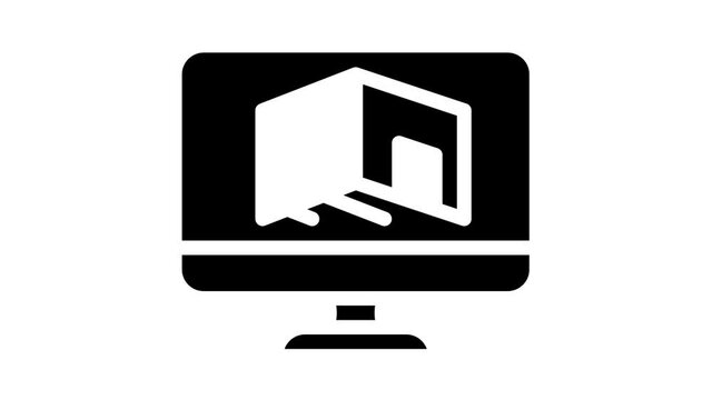 design room computer program glyph icon animation