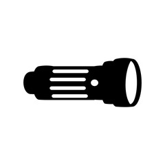 Flashlight with button simple icon illustration
