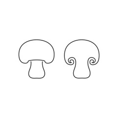 Mushroom vector line icon. Champignon simple silhouette