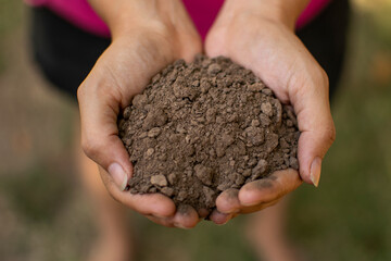 Hands holding earth (concept April 22 - International Mother Earth Day)