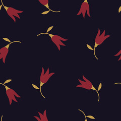 Floral seamless pattern. Simple vector color illustration