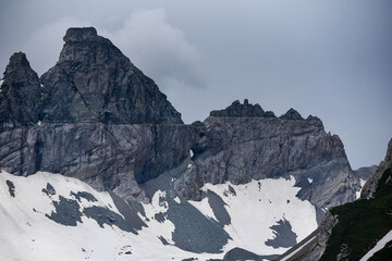 Martinsloch in the swiss mountains.