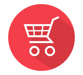 Shopping cart icon. E-commerce symbol. Online purchase pictogram. Shop trolley.