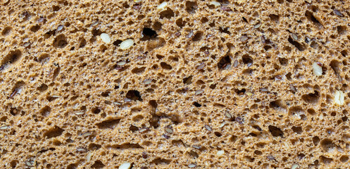 close up of bread slice texture background