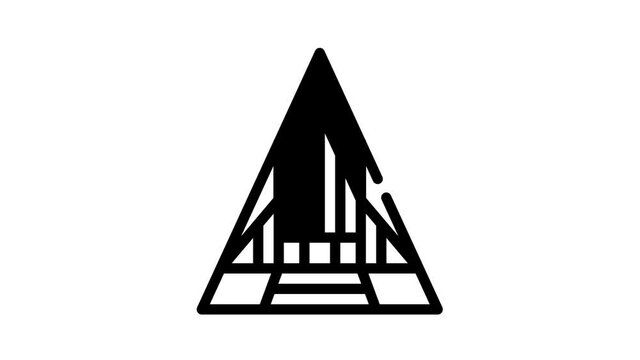 united states air force academy cadet chapel black icon animation