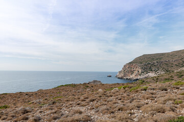 Jagged coast of the island of Kefalonia