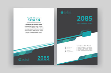 Corporate book cover design template. Brochure template.