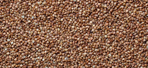 background of close up of buckwheat groats 