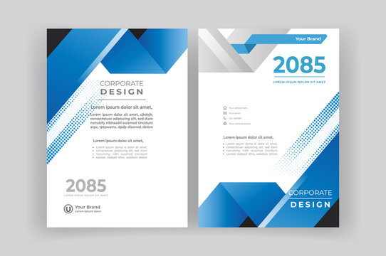 Corporate book cover design template. Brochure  template.